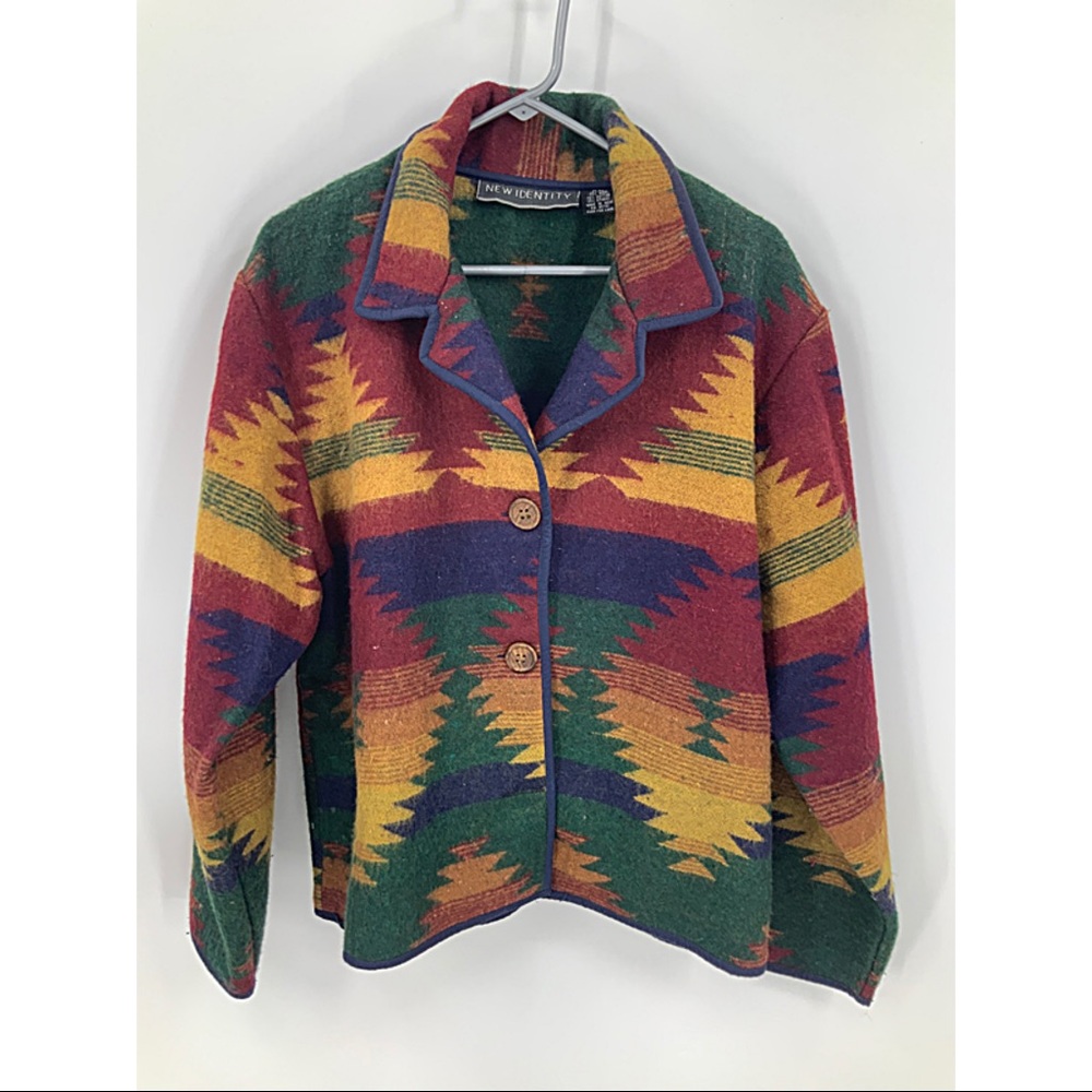 New identity Vintage Aztec Western print jacket